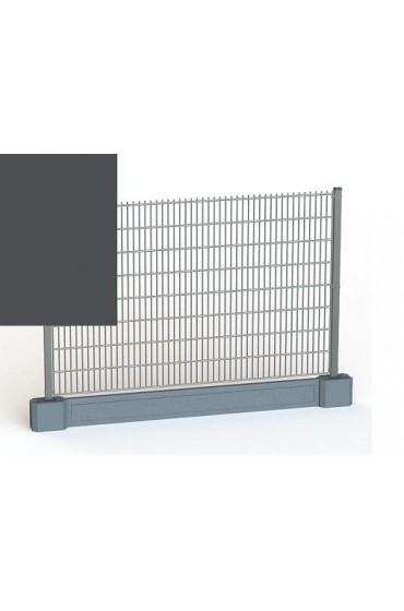 Zestaw ogrodzenie panelowe 2D 6/5/6mm ocynk + RAL 7016 H =1030mm + podmurówka 25cm - oczko 50x200mm ( 1mb )