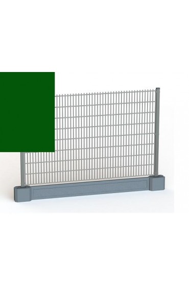 Zestaw ogrodzenie panelowe 2D 6/5/6mm ocynk + RAL 6005 H =1630mm + podmurówka 25cm - oczko 50x200mm ( 1mb )