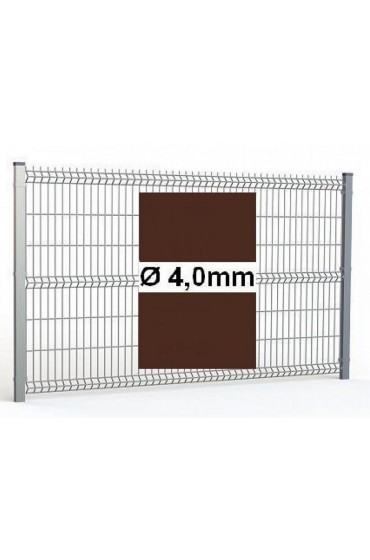 Zestaw ogrodzenie panelowe ocynk + RAL 8016 H=1530mm Ø4mm oczko 50x200mm ( 1mb )
