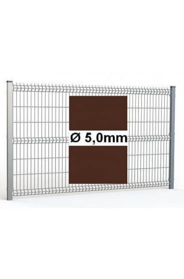 Zestaw ogrodzenie panelowe ocynk + RAL 8017 H=1530mm Ø5mm oczko 50x200mm ( 1mb ) Zestaw ogrodzenie panelowe ocynk + RAL 8017 H=1530mm Ø5mm oczko 50x200mm ( 1mb )