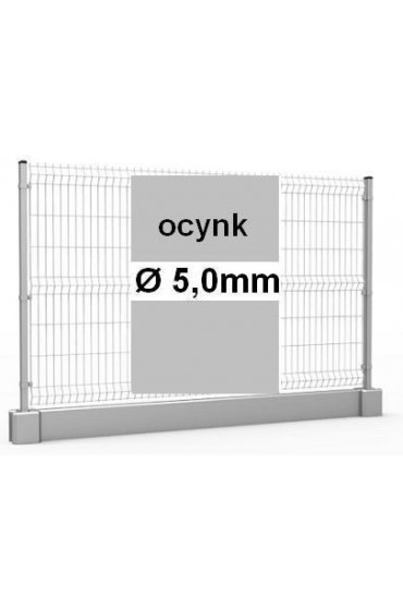 Zestaw ogrodzenie panelowe ocynk H =1230mm + podmurówka 25cm - Ø5mm oczko 50x200mm ( 1mb )