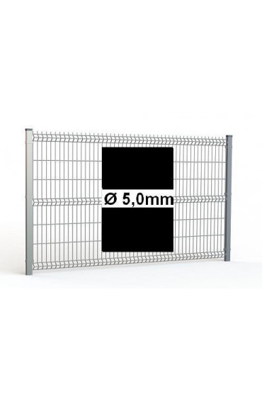 Zestaw ogrodzenie panelowe ocynk + RAL 9005 H=1230mm Ø5mm oczko 50x200mm ( 1mb )