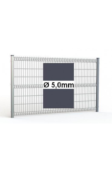 Zestaw ogrodzenie panelowe ocynk + RAL 7016 H=1730mm Ø5mm oczko 50x200mm ( 1mb )