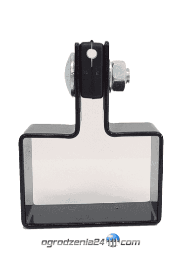 OBEJMA KOŃCOWA 60x40mm Ral 9005 W ZESTAWIE ZE ŚRUBAMI