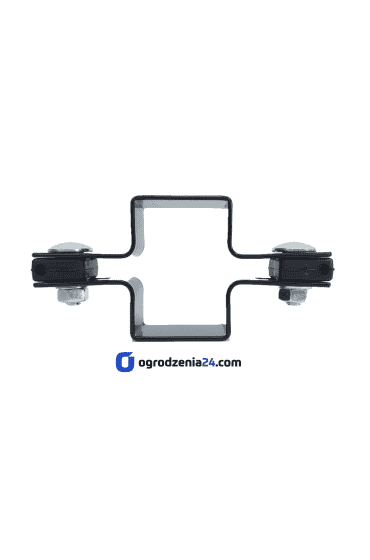 OBEJMA PRZELOTOWA 60x40mm Ral 7016 W ZESTAWIE ZE ŚRUBAMI